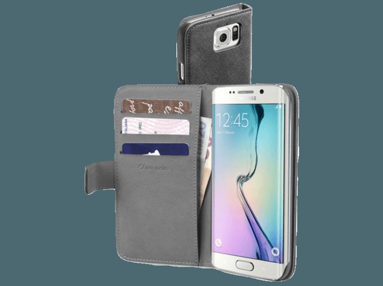 CELLULAR LINE 36788 Buchklapptasche mit Geld- und Kartenfach Galaxy S6 edge