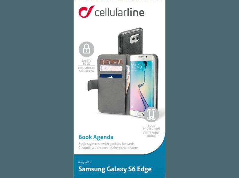 CELLULAR LINE 36788 Buchklapptasche mit Geld- und Kartenfach Galaxy S6 edge