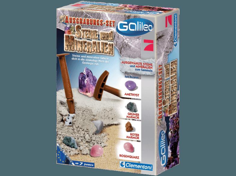 CLEMENTONI 69940 Galileo - Ausgrabungsset Steine Mehrfarbig