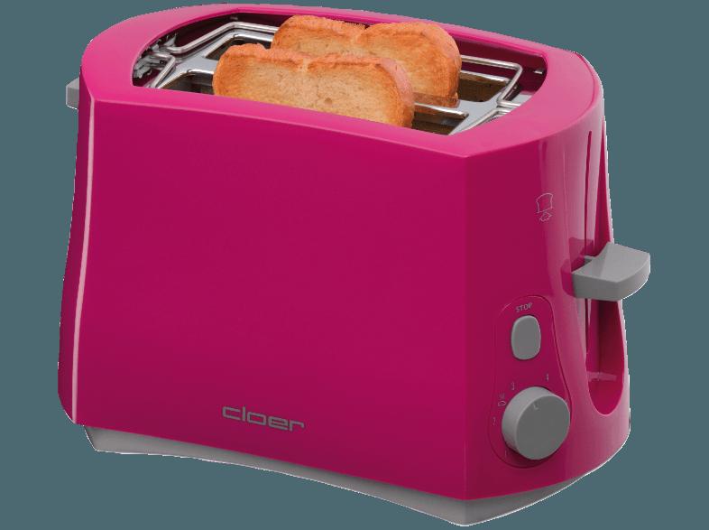 CLOER 3317-1 Toaster Pink (825 Watt, Schlitze: 2)