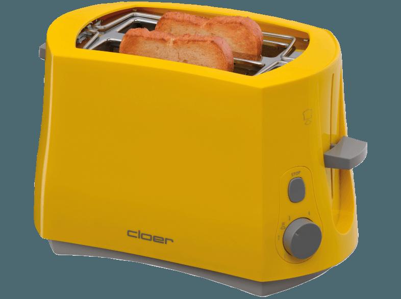 CLOER 3317-2 Toaster Gelb (825 Watt, Schlitze: 2), CLOER, 3317-2, Toaster, Gelb, 825, Watt, Schlitze:, 2,