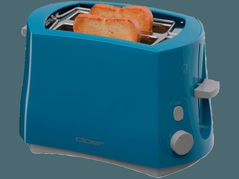 CLOER 3317-3 Toaster Türkis (825 Watt, Schlitze: 2), CLOER, 3317-3, Toaster, Türkis, 825, Watt, Schlitze:, 2,