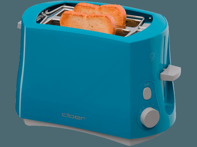 CLOER 3317-3 Toaster Türkis (825 Watt, Schlitze: 2), CLOER, 3317-3, Toaster, Türkis, 825, Watt, Schlitze:, 2,