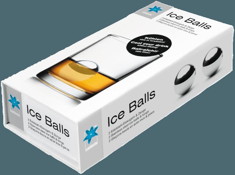 CONTENTO 646077 Ice Balls 2-tlg. Eiswürfelform, CONTENTO, 646077, Ice, Balls, 2-tlg., Eiswürfelform