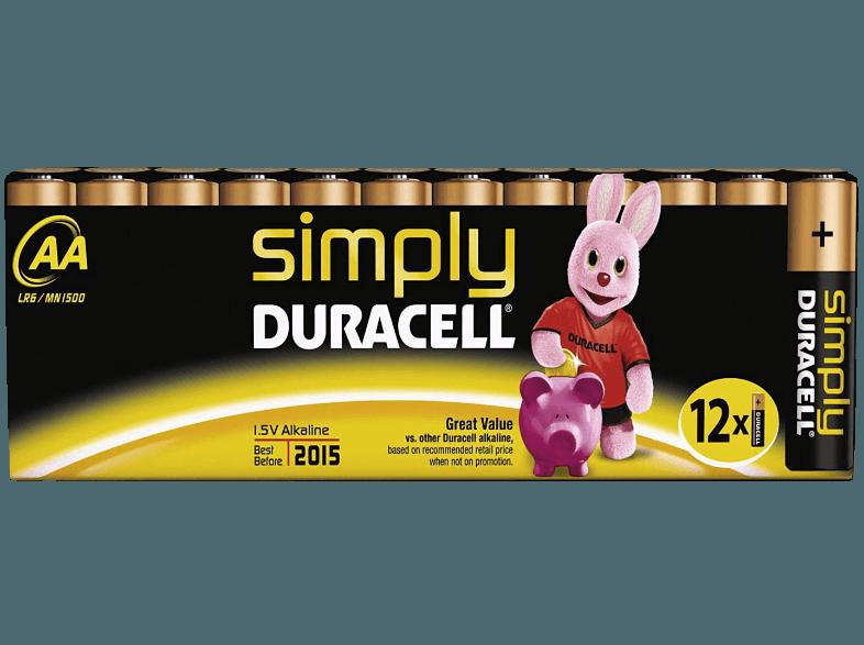 DURACELL 002296 Simply AA Batterie AA, DURACELL, 002296, Simply, AA, Batterie, AA