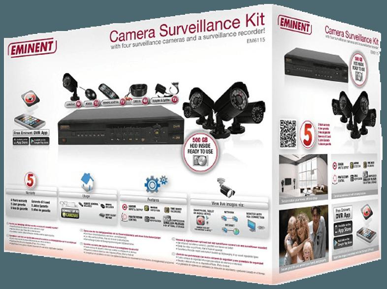 EMINENT EM6116 Kamera-Überwachungsset inkl. Recorder, EMINENT, EM6116, Kamera-Überwachungsset, inkl., Recorder