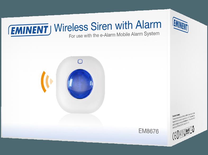 EMINENT EM8676 Drahtlose Sirene mit autonomer Alarmfunktion