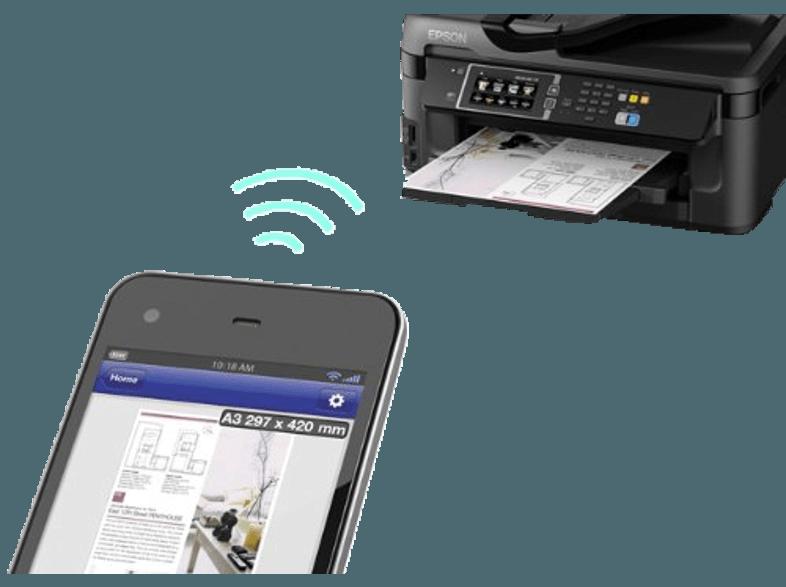 EPSON WorkForce WF-3640 DTWF Bundle Tintenstrahl 4-in-1 Multifunktionsdrucker WLAN