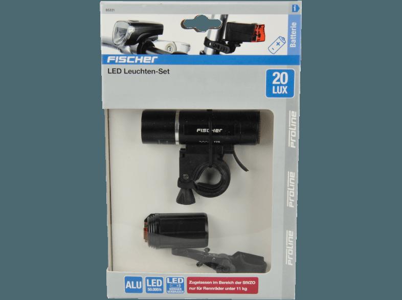 FISCHER Batterie LED-BeleuchtungsSet 20 Lux schwarz