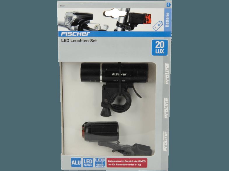 FISCHER Batterie LED-BeleuchtungsSet 20 Lux schwarz