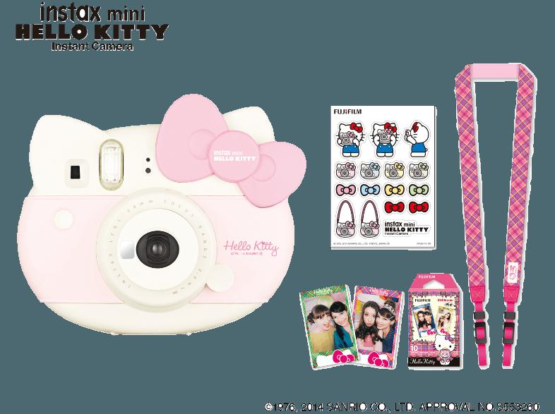FUJIFILM 18555 Instax Mini Hello Kitty Sofortbildkamera Sofortbildkamera Weiß/Rosa
