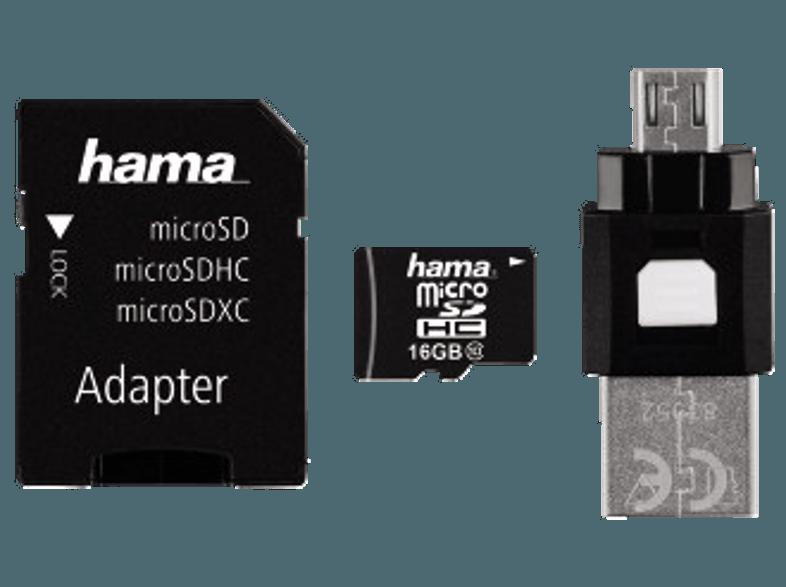 HAMA 124028 microSDHC OTG-Zubehör-Set, 4-teilig, 16GB, Class 10 , Class 10, 16 GB, HAMA, 124028, microSDHC, OTG-Zubehör-Set, 4-teilig, 16GB, Class, 10, Class, 10, 16, GB