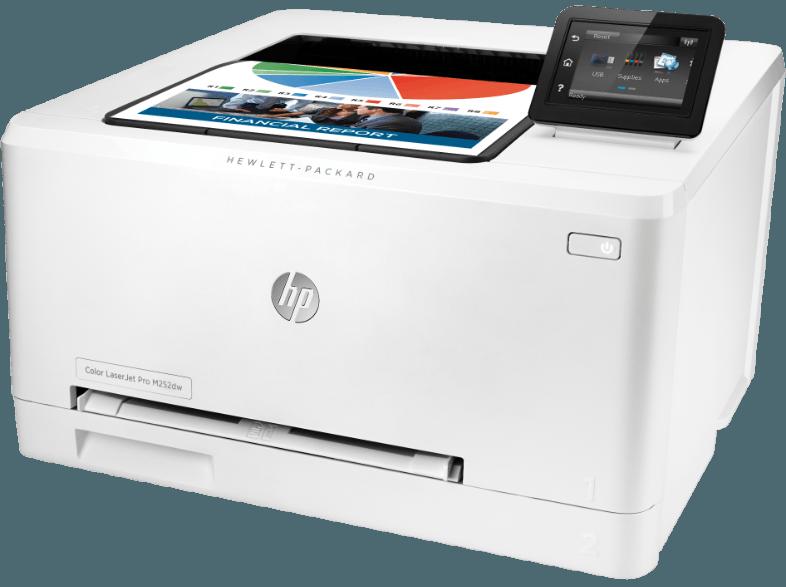 HP Color LaserJet Pro M252DW Laserdruck Drucker WLAN Standardmäßig integriertes Ethernet, 802.11 b/g/n. Wi-Fi fungiert sowohl als Zugriffspunkt (üb, HP, Color, LaserJet, Pro, M252DW, Laserdruck, Drucker, WLAN, Standardmäßig, integriertes, Ethernet, 802.11, b/g/n., Wi-Fi, fungiert, sowohl, als, Zugriffspunkt, über, Wi-Fi, Direct, als, auch, STA