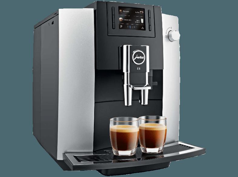 JURA 15058 E6 Espresso-/Kaffee-Vollautomat (Aroma -Mahlwerk, 1.9 Liter, Platin)