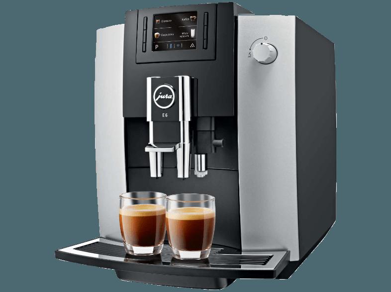 JURA 15058 E6 Espresso-/Kaffee-Vollautomat (Aroma -Mahlwerk, 1.9 Liter, Platin), JURA, 15058, E6, Espresso-/Kaffee-Vollautomat, Aroma, -Mahlwerk, 1.9, Liter, Platin,