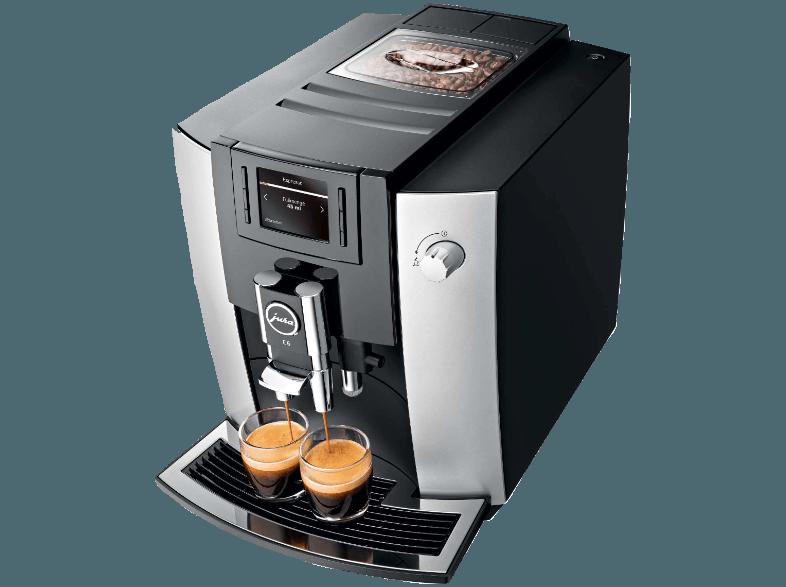 JURA 15058 E6 Espresso-/Kaffee-Vollautomat (Aroma -Mahlwerk, 1.9 Liter, Platin), JURA, 15058, E6, Espresso-/Kaffee-Vollautomat, Aroma, -Mahlwerk, 1.9, Liter, Platin,