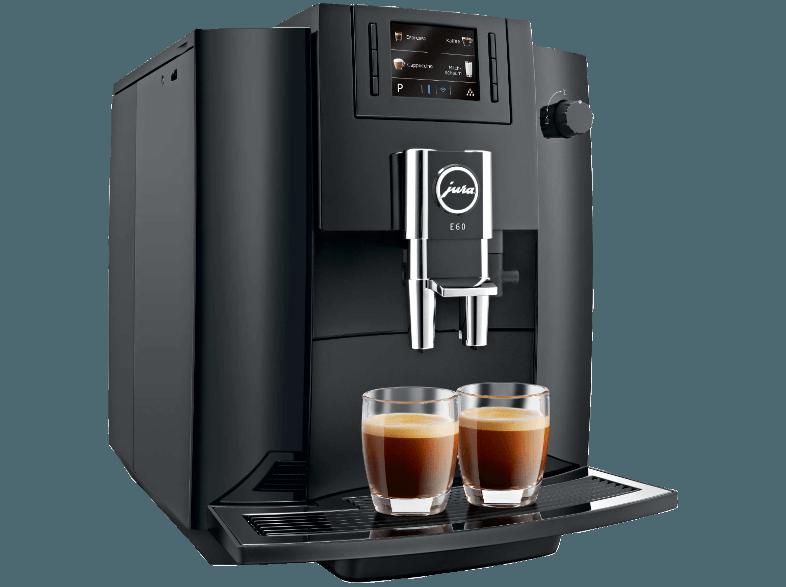 JURA 15082 E60 Espresso-/Kaffee-Vollautomat (Aroma -Mahlwerk, 1.9 Liter, Pianoschwarz)