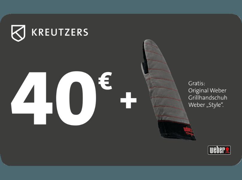 KREUTZERS 40€ Fleisch- und Genussgutschein inkl. Original Weber Grillhandschuh 