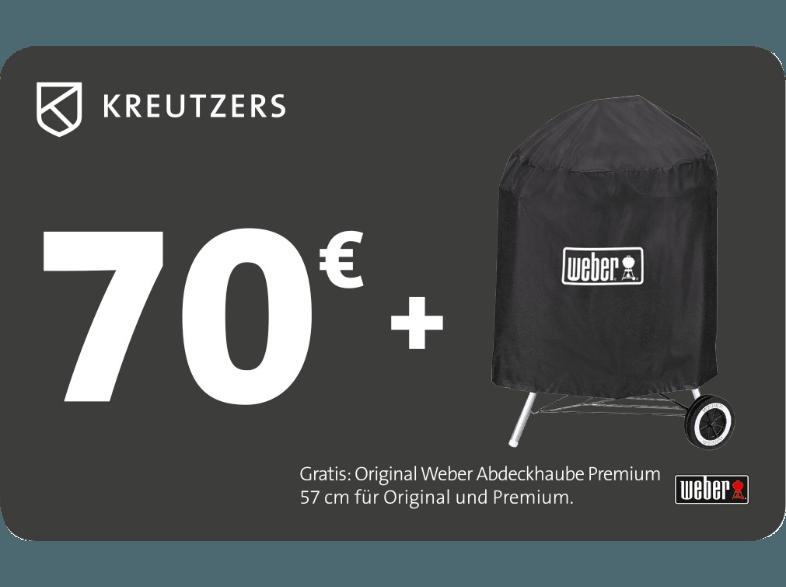 KREUTZERS 70€ Fleisch- und Genussgutschein inkl. Original Weber Abdeckhaube Premium 57cm Abdeckhaube