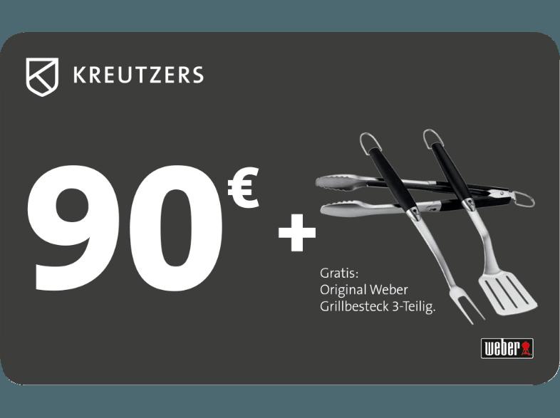 KREUTZERS 90€ Fleisch- und Genussgutschein inkl. Original Weber Grillbesteck 3-tlg. Grillbesteck 3-teilig.