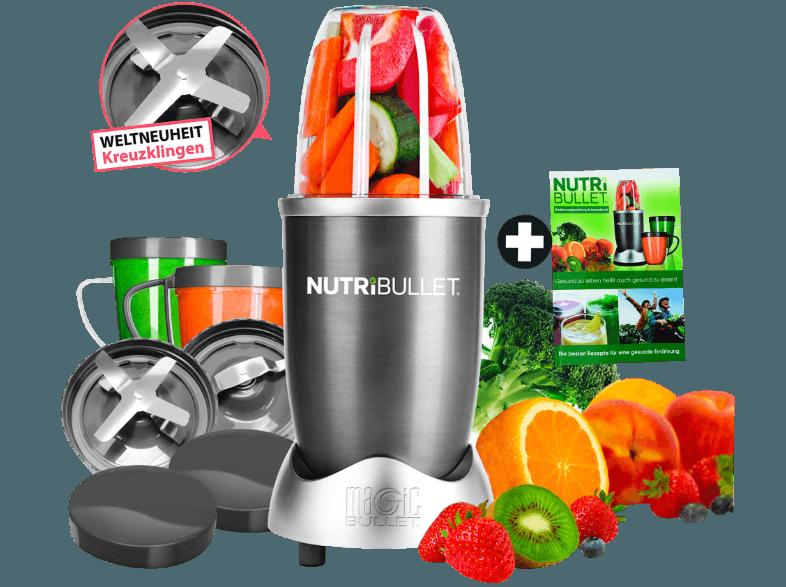 NUTRIBULLET Basis Starting Kit Standmixer Grau (600 Watt, 0.7 Liter), NUTRIBULLET, Basis, Starting, Kit, Standmixer, Grau, 600, Watt, 0.7, Liter,