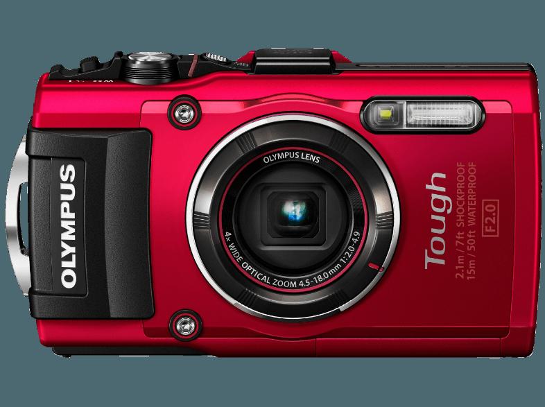 OLYMPUS TG 4  Rot (16 Megapixel, 4x opt. Zoom, 7.6 cm LCD, WLAN)