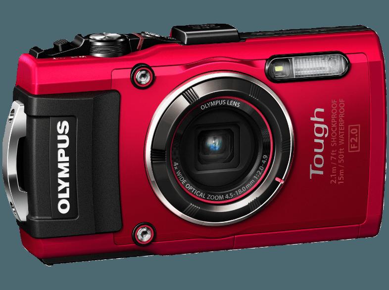 OLYMPUS TG 4  Rot (16 Megapixel, 4x opt. Zoom, 7.6 cm LCD, WLAN)