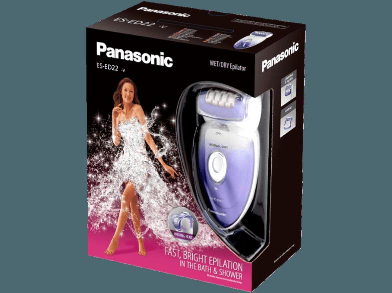 PANASONIC ES-ED 22 Epiliergerät Lila/Weiß, PANASONIC, ES-ED, 22, Epiliergerät, Lila/Weiß