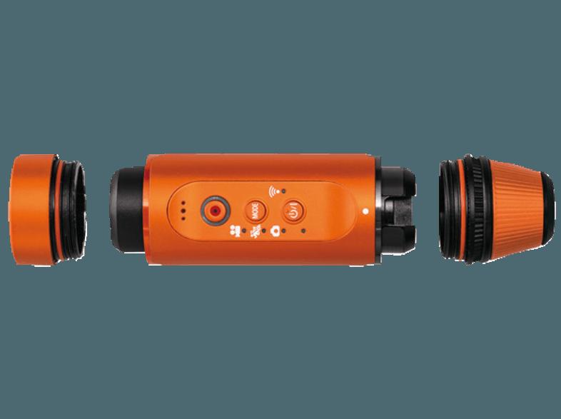 PANASONIC HX-A1 ME-D Actioncam Orange (Wasserdicht bis: bis zu 1.5 m, MOS, WLAN)