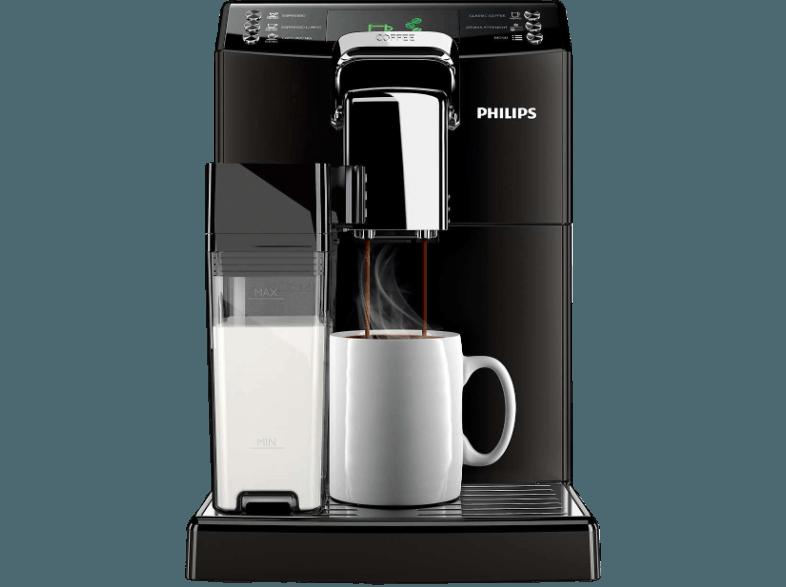 PHILIPS HD 8847/01 Serie 4000 Kaffeevollautomat (Keramikmahlwerk, 1.8 Liter, Schwarz)