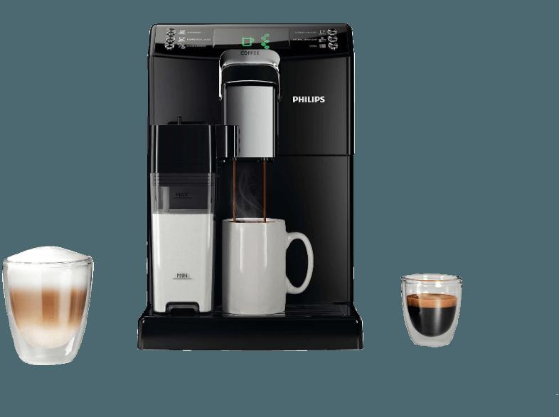 PHILIPS HD 8847/01 Serie 4000 Kaffeevollautomat (Keramikmahlwerk, 1.8 Liter, Schwarz)