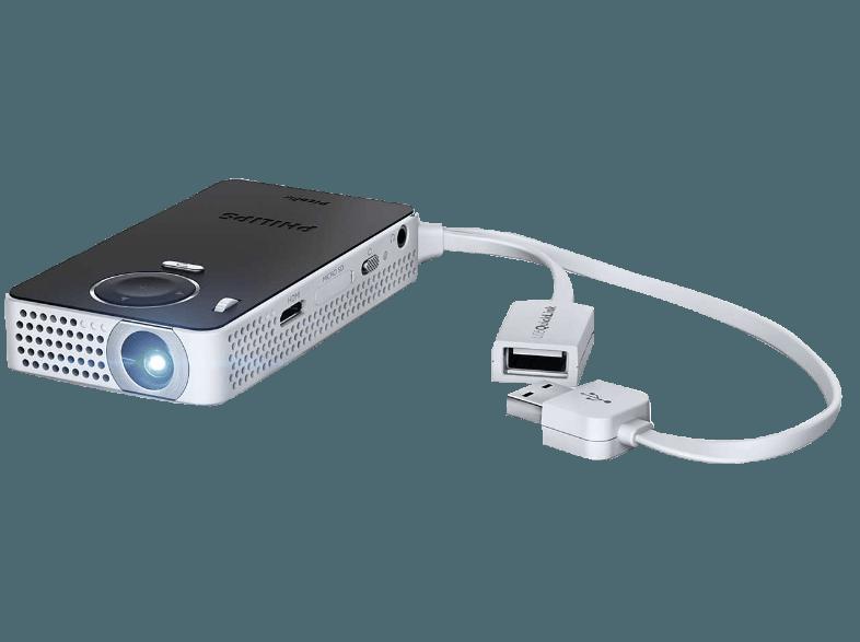 PHILIPS PicoPix 4350W Mini Beamer (QVGA, 50 Lumen, DLP WavEngine), PHILIPS, PicoPix, 4350W, Mini, Beamer, QVGA, 50, Lumen, DLP, WavEngine,