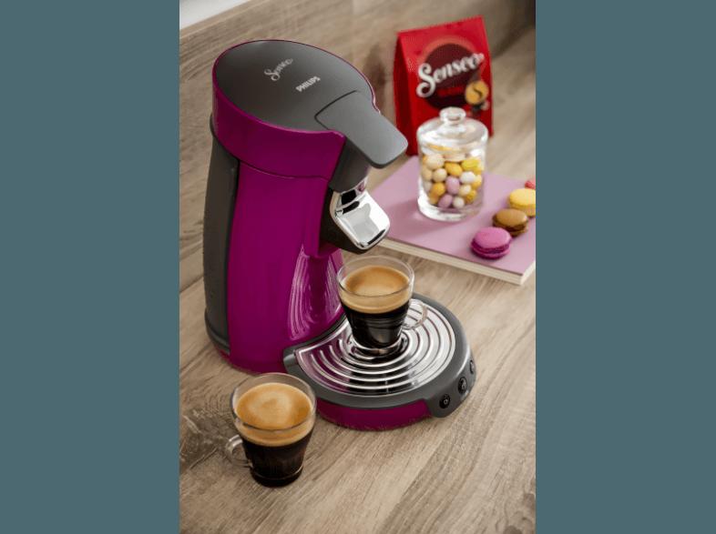PHILIPS Senseo Viva Café HD7825/72 Kaffeepadmaschine (0.9 Liter, Cassis)