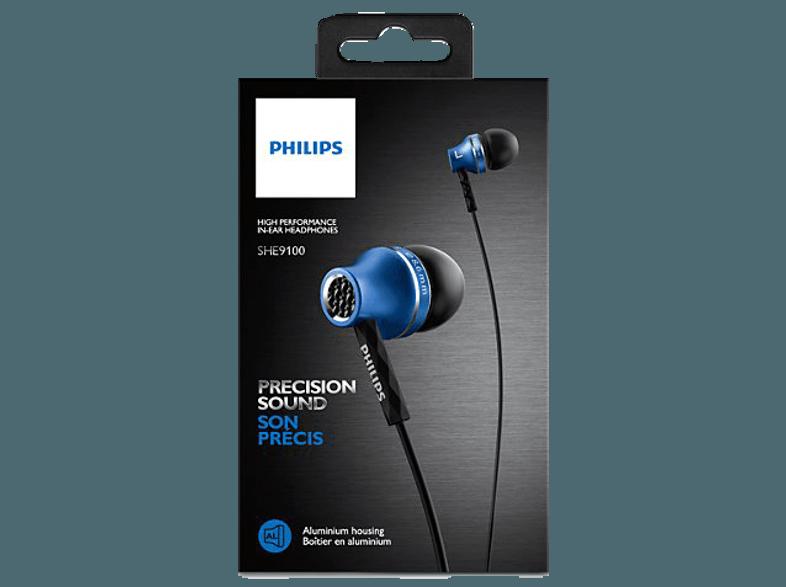 PHILIPS SHE 9100/00 Kopfhörer Blau