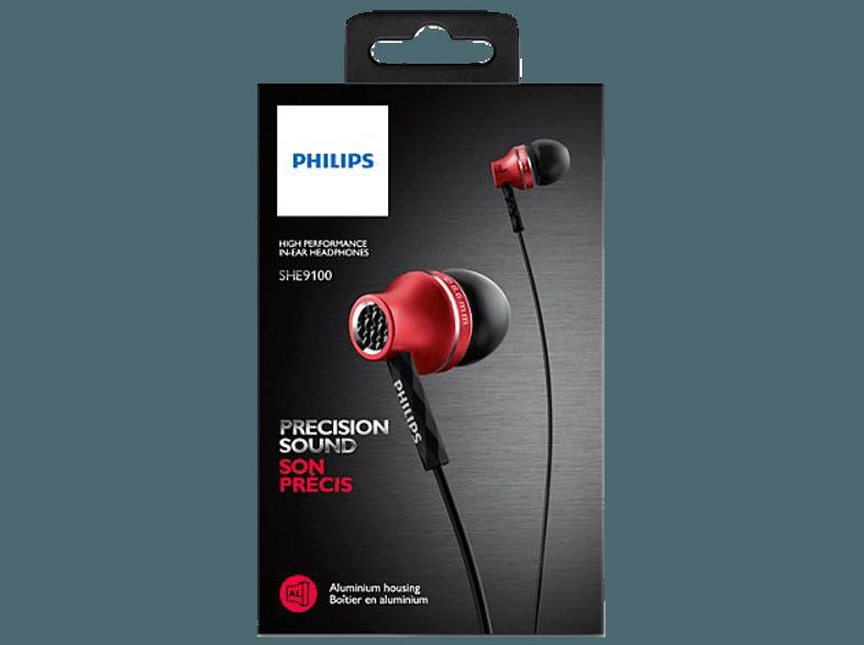 PHILIPS SHE 9100/00 Kopfhörer Rot