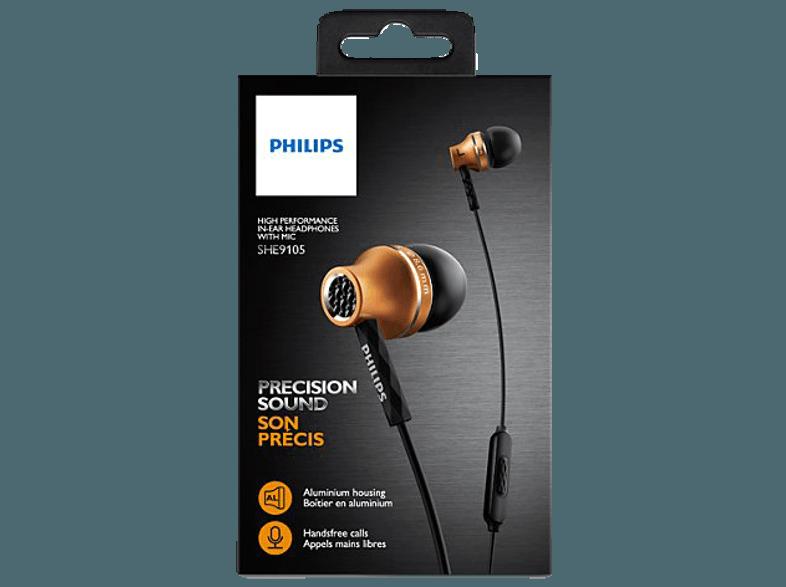 PHILIPS SHE 9105/00 Kopfhörer Schwarz, bronze, PHILIPS, SHE, 9105/00, Kopfhörer, Schwarz, bronze