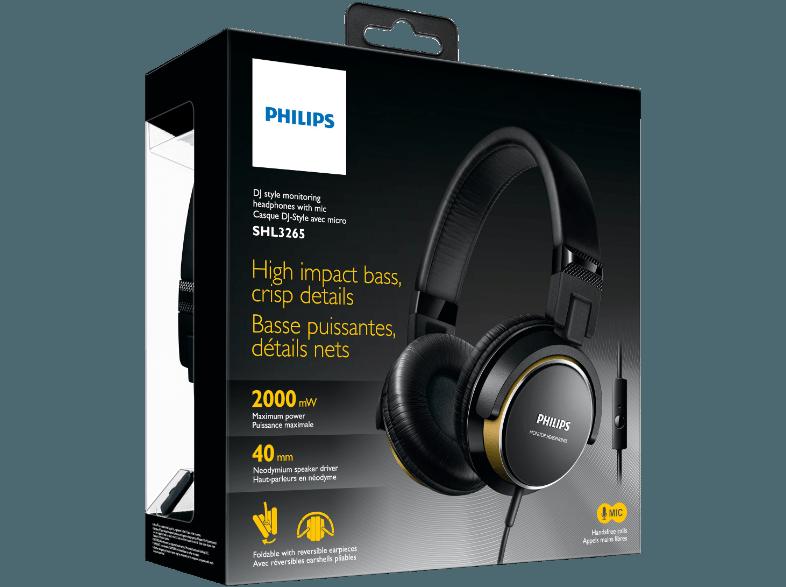 PHILIPS SHL3265BG/00 kopfhörer Schwarz/Gold