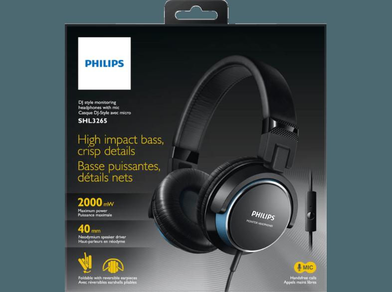 PHILIPS SHL3265BL/00 kopfhörer Schwarz/Blau