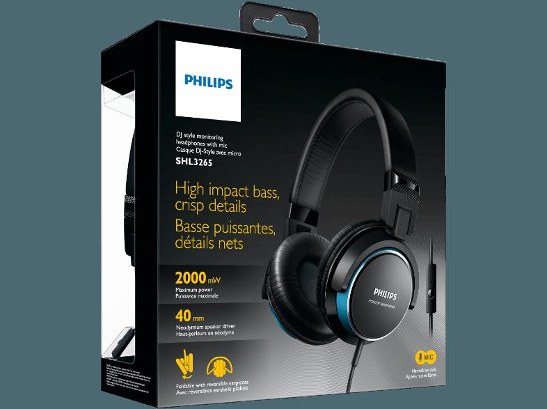 PHILIPS SHL3265BL/00 kopfhörer Schwarz/Blau