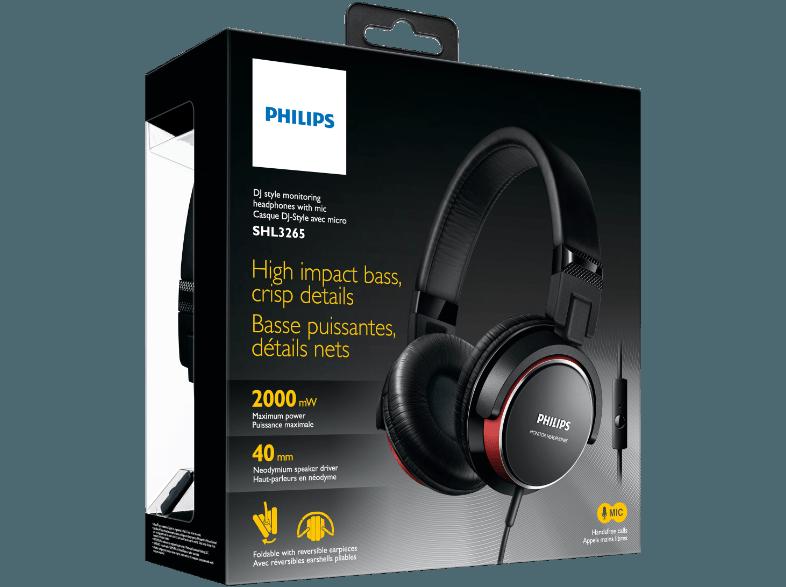 PHILIPS SHL3265RD/00 kopfhörer Schwarz/Rot