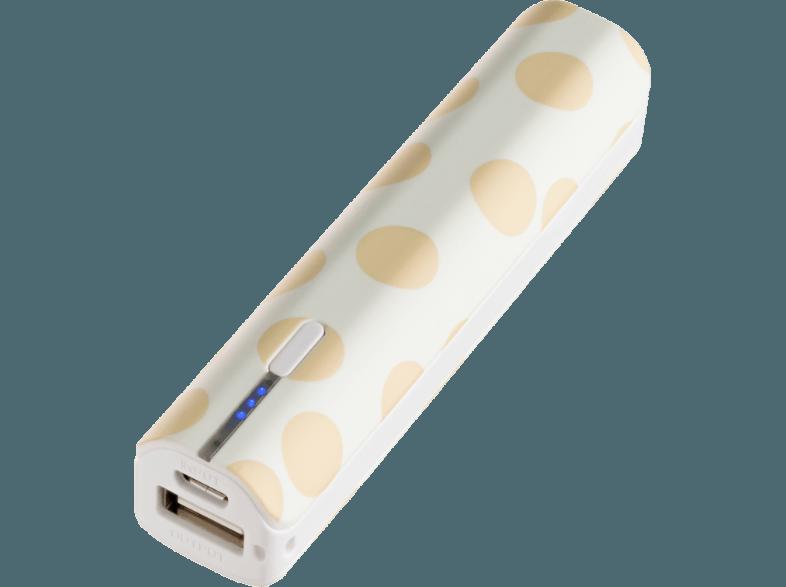 PNY P-B2600-1-PGD-RB PowerPack, Powerbank, Ersatzbatterie, Ersatzakku, mobiles laden 2600 mAh Dots-Design