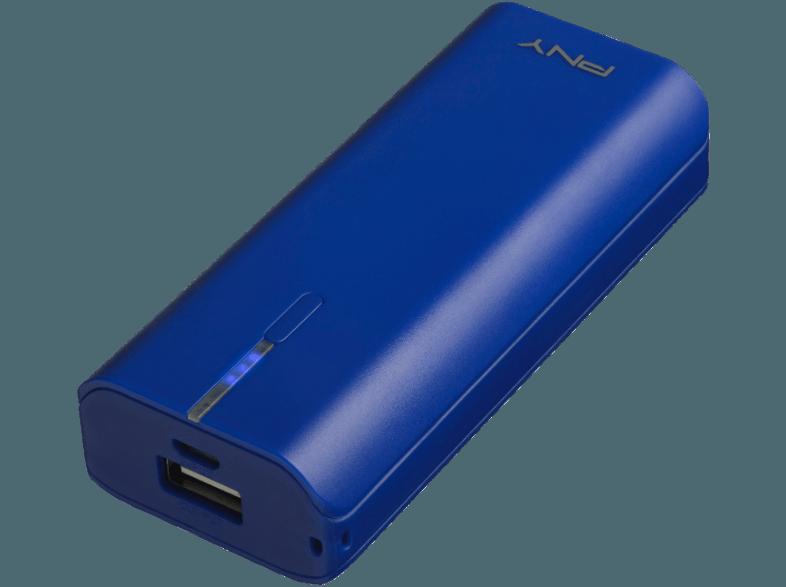 PNY P-B5200-2TB01-RB PowerPack/Powerbank/mobiles Laden/Ersatzbatterie/Ersatzakku 5.200 mAh Blau