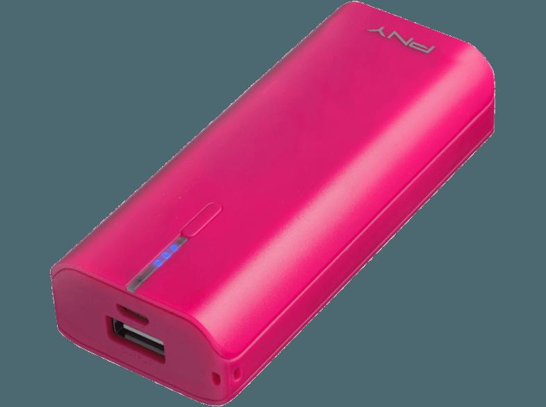 PNY P-B5200-2TP01-RB PowerPack/Powerbank/mobiles Laden/Ersatzbatterie/Ersatzakku 5.200 mAh Pink