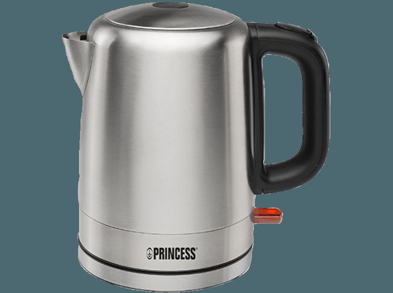 PRINCESS 236000 Deluxe Wasserkocher Silber/Schwarz (2000 Watt, 1 Liter)