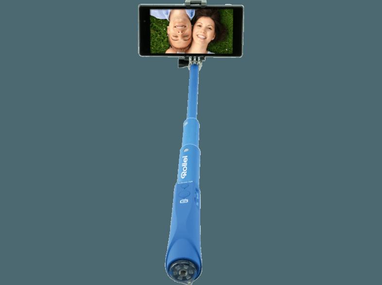 ROLLEI 21575 4 Life Einbein Selfiestick, Blau, (Ausziehbar bis 900 mm)