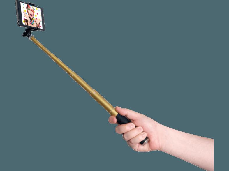 ROLLEI 22558 4 Style Einbein Selfiestick, Gold, (Ausziehbar bis 450 mm), ROLLEI, 22558, 4, Style, Einbein, Selfiestick, Gold, Ausziehbar, bis, 450, mm,