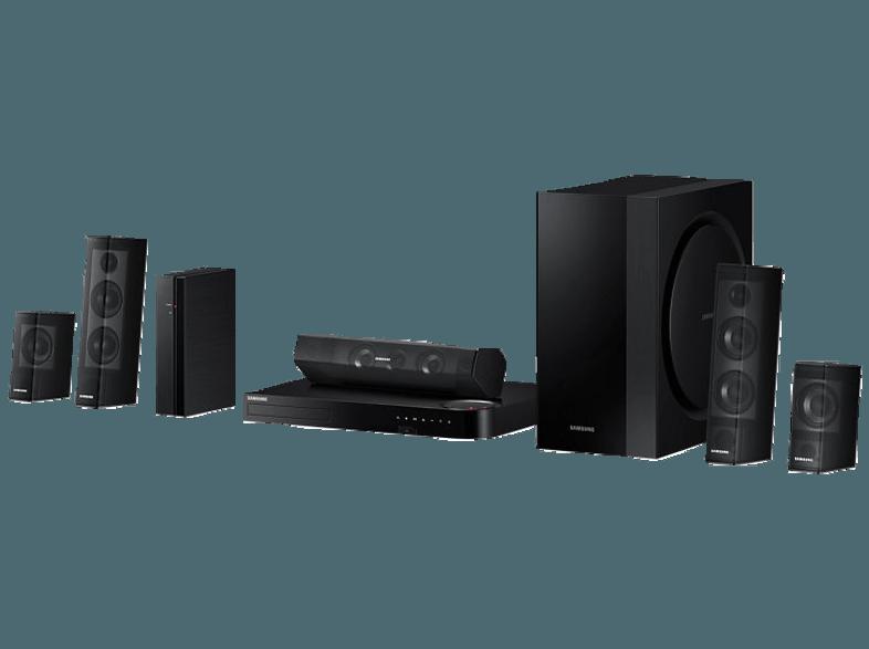 SAMSUNG HT-J7500W 5.1 Heimkino-System (5x Lautsprecher, Subwoofer, Steuereinheit, Bluetooth, App-steuerbar, Schwarz)