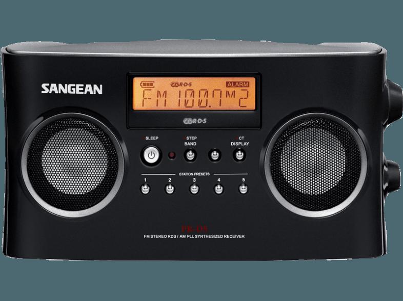 SANGEAN PR-D5  (PLL Tuner, UKW, MW, Schwarz)