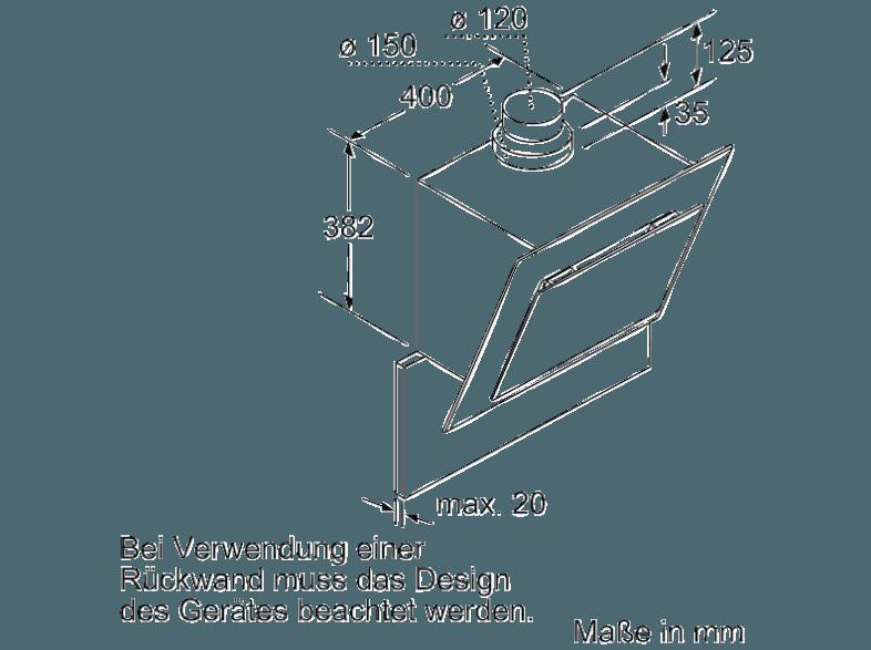 SIEMENS LC98KA271 Dunstabzugshaube (342 mm tief)