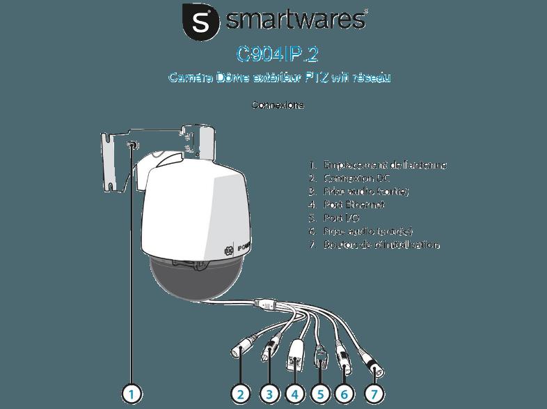SMARTWARES SW C904IP.2 Plug & Play Netzwerkkamera, SMARTWARES, SW, C904IP.2, Plug, &, Play, Netzwerkkamera